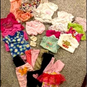 Spring/ Summer Baby Girl Clothes (28 items in all)